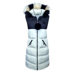Дамски елек с качулка City Angels Jeans, Шампанско, 6783 Дамски елек с качулка City Angels Jeans, Шампанско, 6783